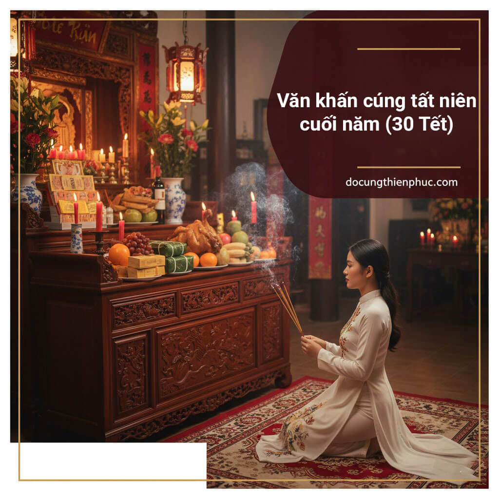 Văn khấn cúng tất niên cuối năm (30 Tết)