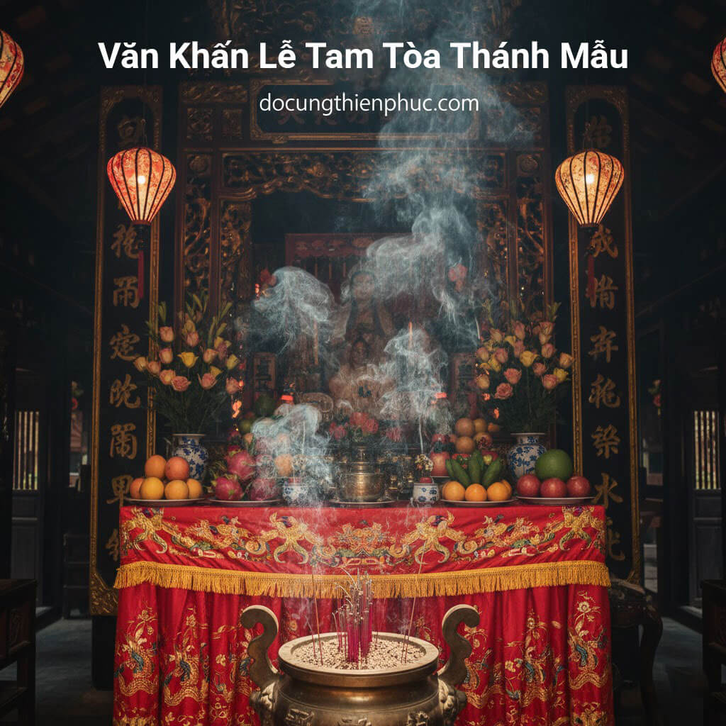Văn khấn lễ Tam Toà Thánh Mẫu