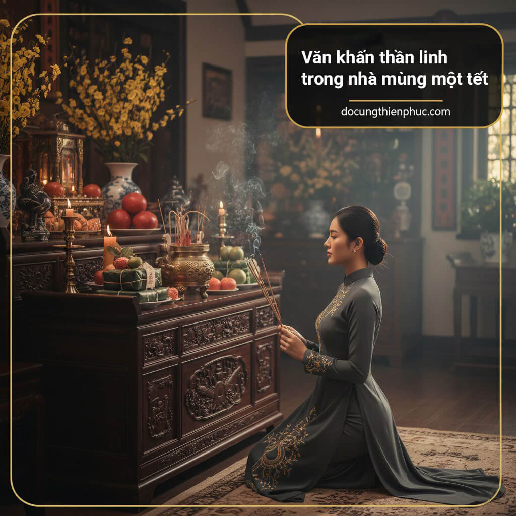 Văn khấn thần linh trong nhà mùng một tết