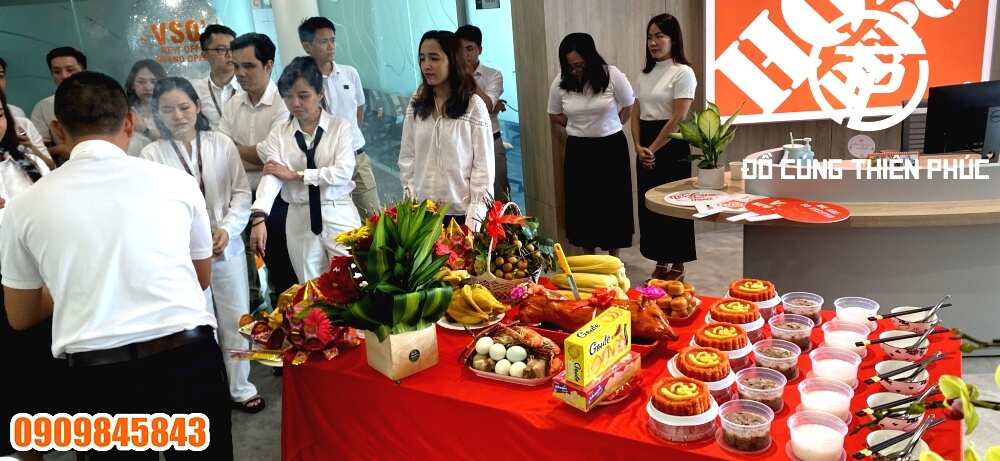 Mâm Cúng Văn Phòng Mới