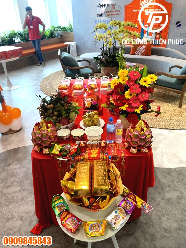 Mâm Cúng Văn Phòng Mới