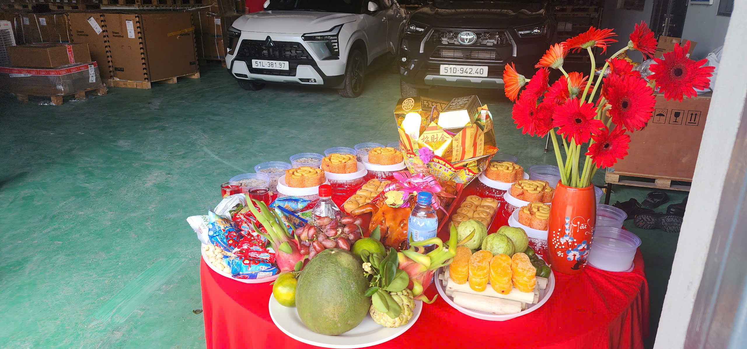 Mâm Cúng Văn Phòng Mới