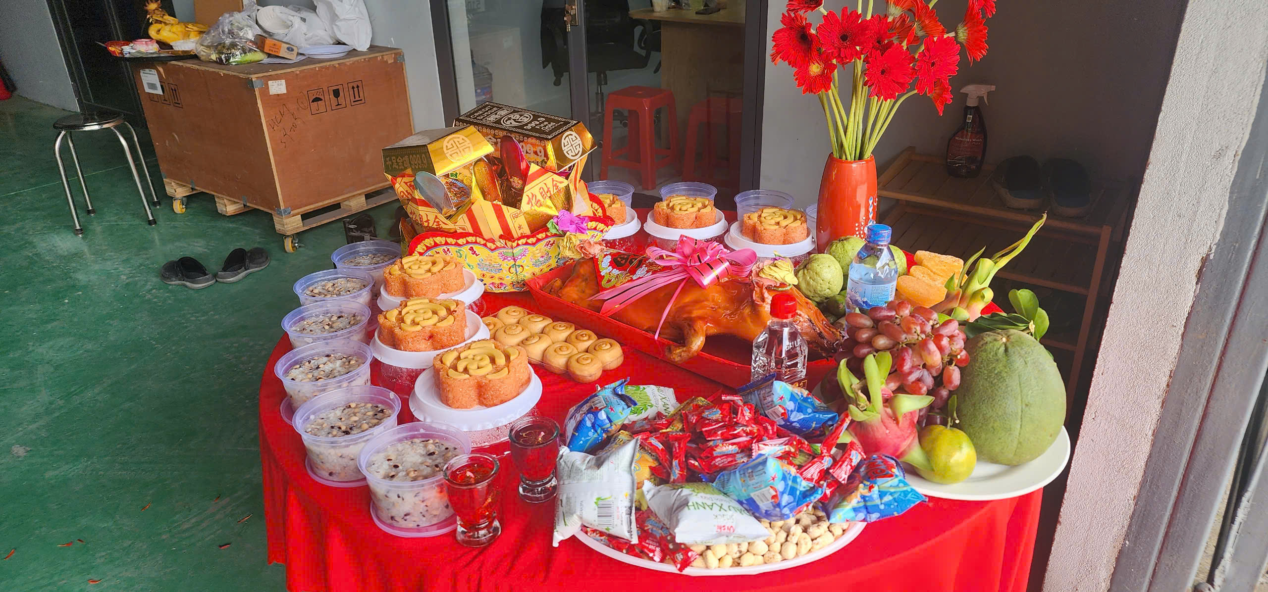 Mâm Cúng Văn Phòng Mới