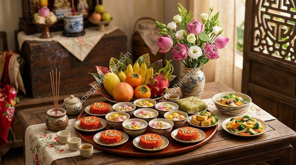 Mâm Cúng Đầy Tháng Chay: Gợi Ý Chuẩn Bị Nhẹ Nhưng Đủ