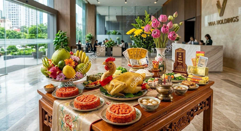 Mâm Cúng Cúng Rằm Tháng 7 Công Ty: 5 Bước Trọn Gói Xuất Vat