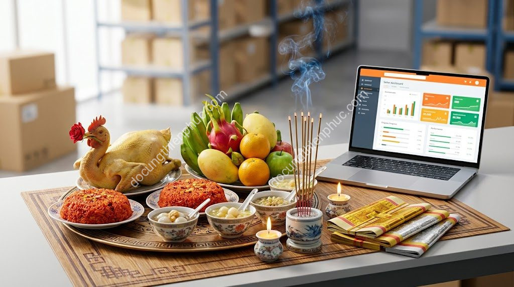 Cúng Khai Trương Online: 90% Seller Làm Sai – Chuẩn 2026
