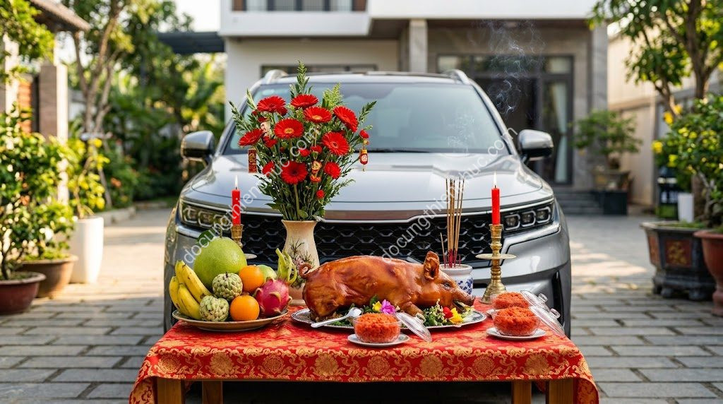 Cúng Xe Mới Tại Nhà Hay Showroom? 90% Làm Sai Bước Này